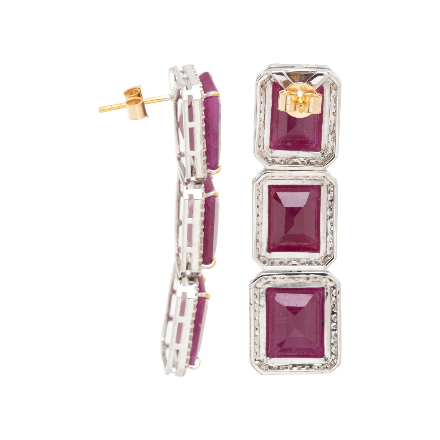 RUBY AND DIAMOND EARRINGS