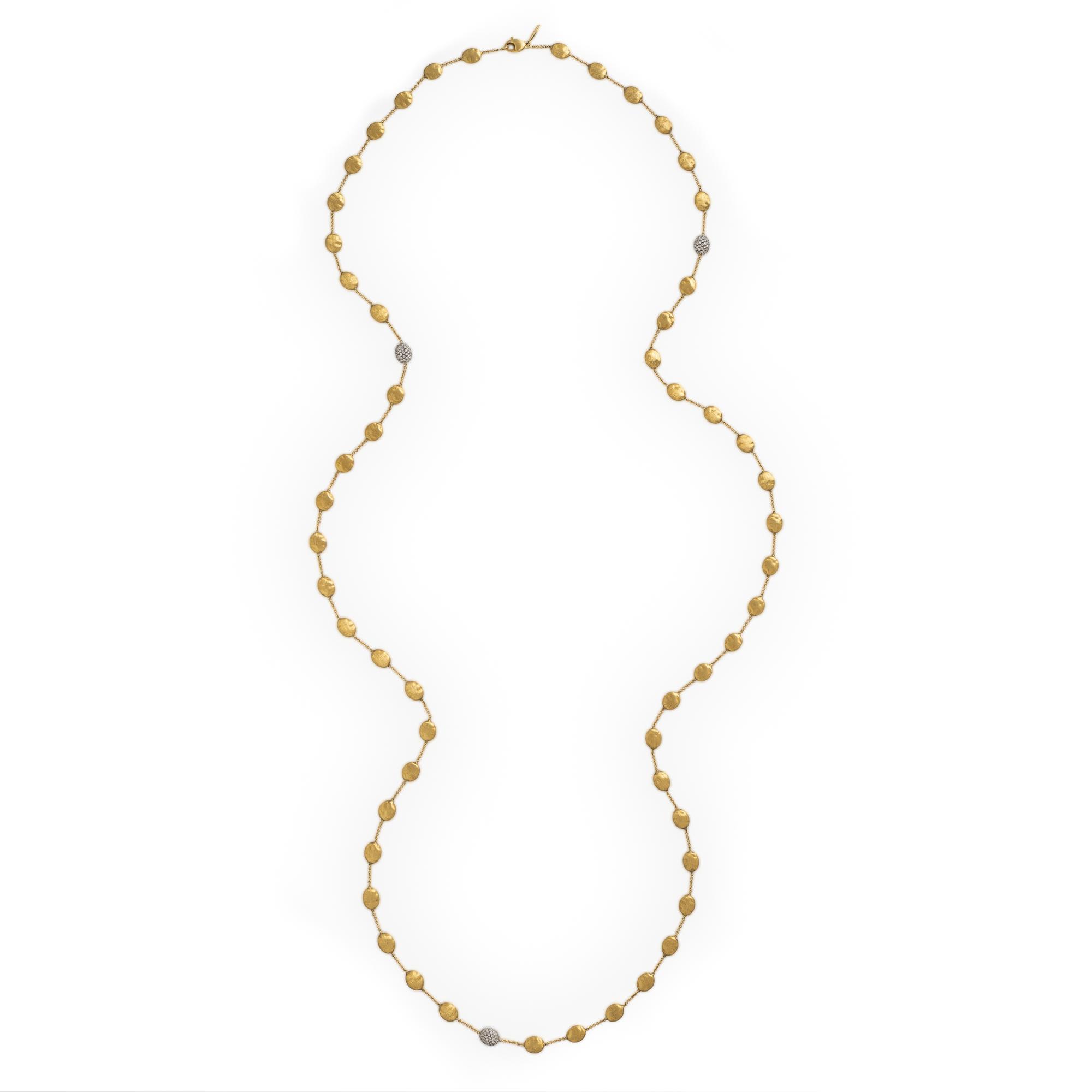 Marco Bicego, 'Siviglia' 'Bean', Yellow Gold and Diamond Necklace