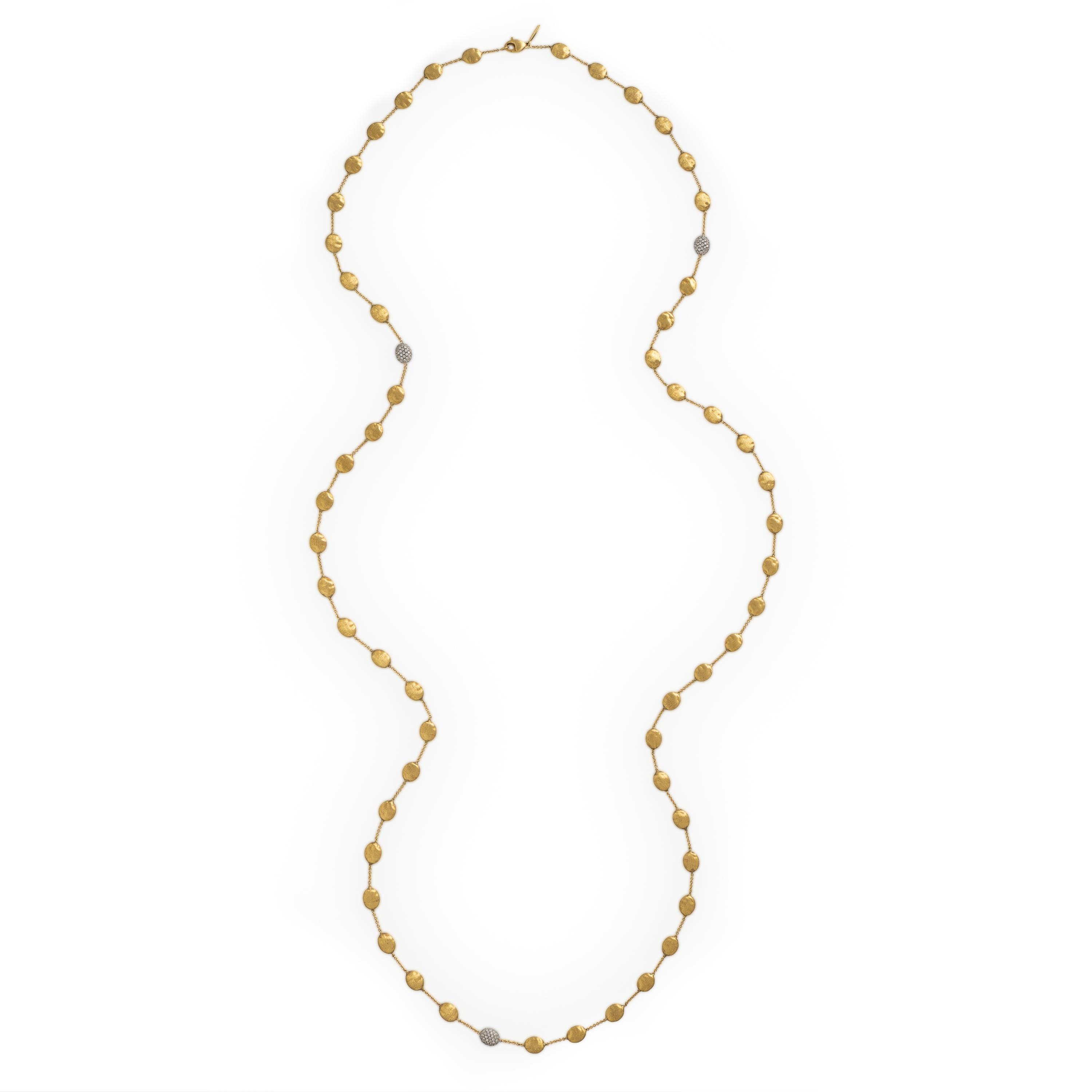 Marco Bicego, 'Siviglia' 'Bean', Yellow Gold and Diamond Necklace