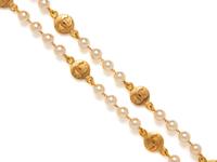 Chanel, CC Coin & Gripoix Pearl Necklace