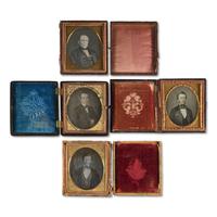 [Early Photography] Group of 39 Sixth Plate Daguerreotypes of Men