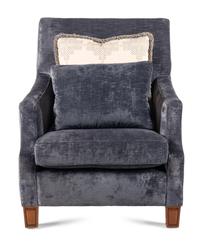 A JJ Custom Velvet Upholstered Easy Chair