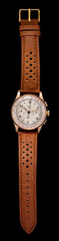 An 18 Karat Rose Gold Chronograph Lantern Wristwatch, Capt & Co.,