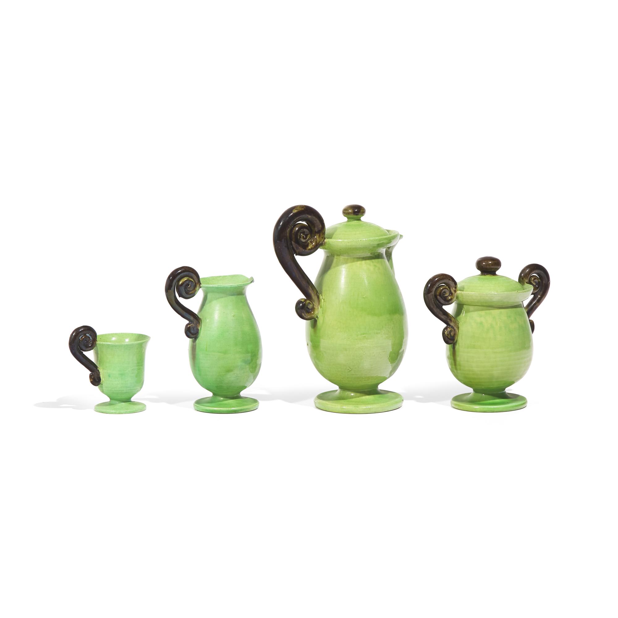 A Vallauris Ceramic Part Tea Service