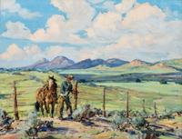 Marjorie Jane Reed, (American, 1915-1996), Fixing Fences