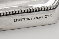 Three American Silver Candlesticks, Lebolt & Co., Chicago, IL, 20th Century, each of paneled baluster form with beaded rims and a weigh