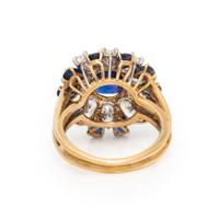 Oscar Heyman, Sapphire, Diamond and Yellow Gold Ring