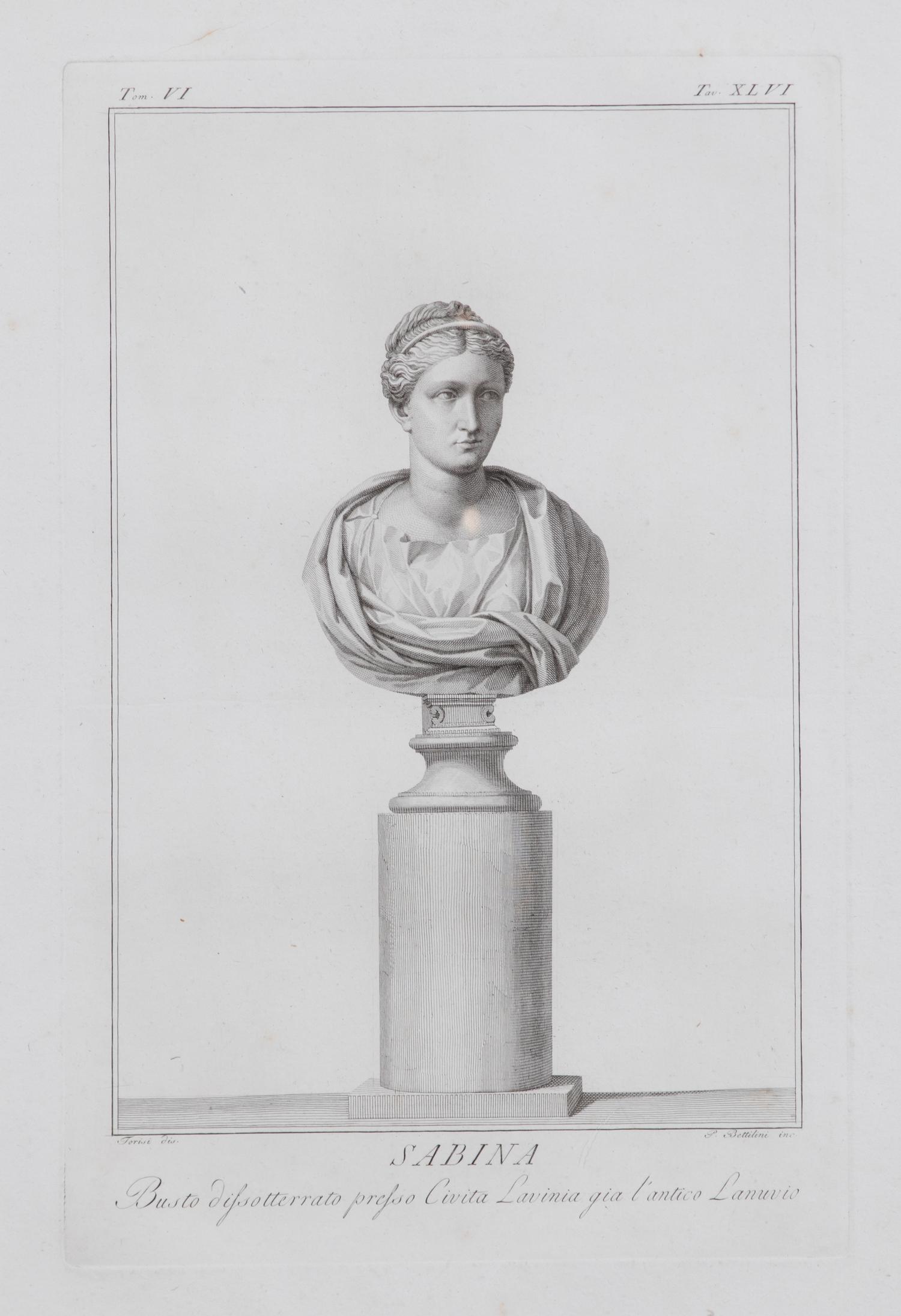 Two Italian Framed Engravings: Sabina and Bacanale