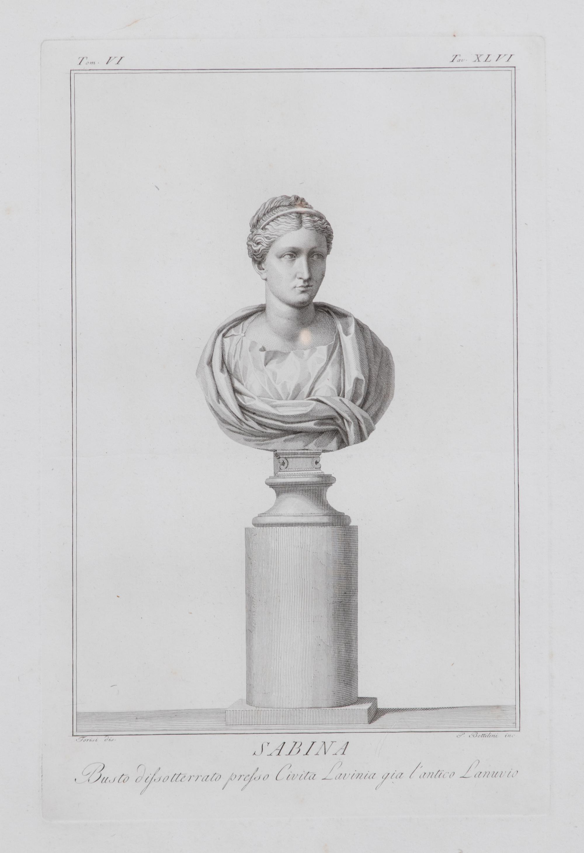 Two Italian Framed Engravings: Sabina and Bacanale