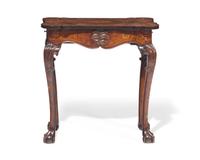An Anglo-Dutch Carved Mahogany and Marquetry Side Table, 18th / 19th Century, With Modifications