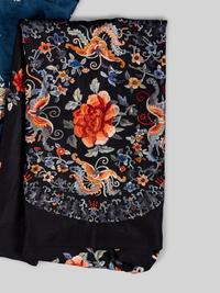 Two Chinese Embroidered Silk Panels