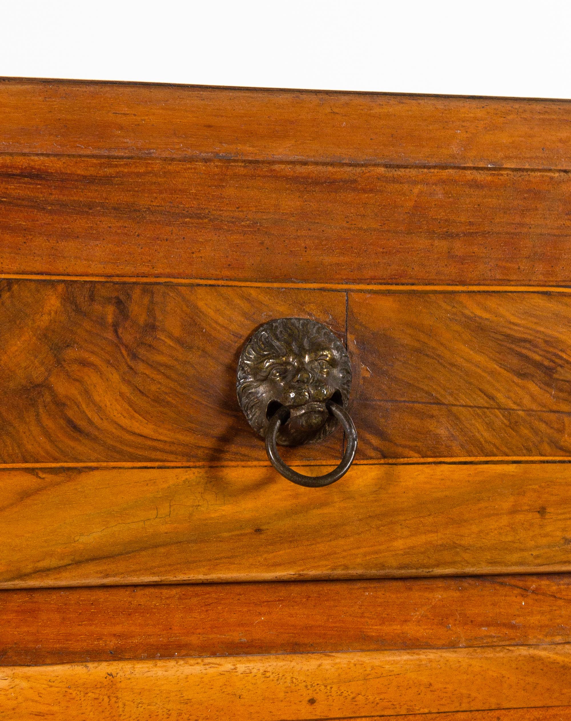 A Continental Burl Walnut Tabernacle Bureau
