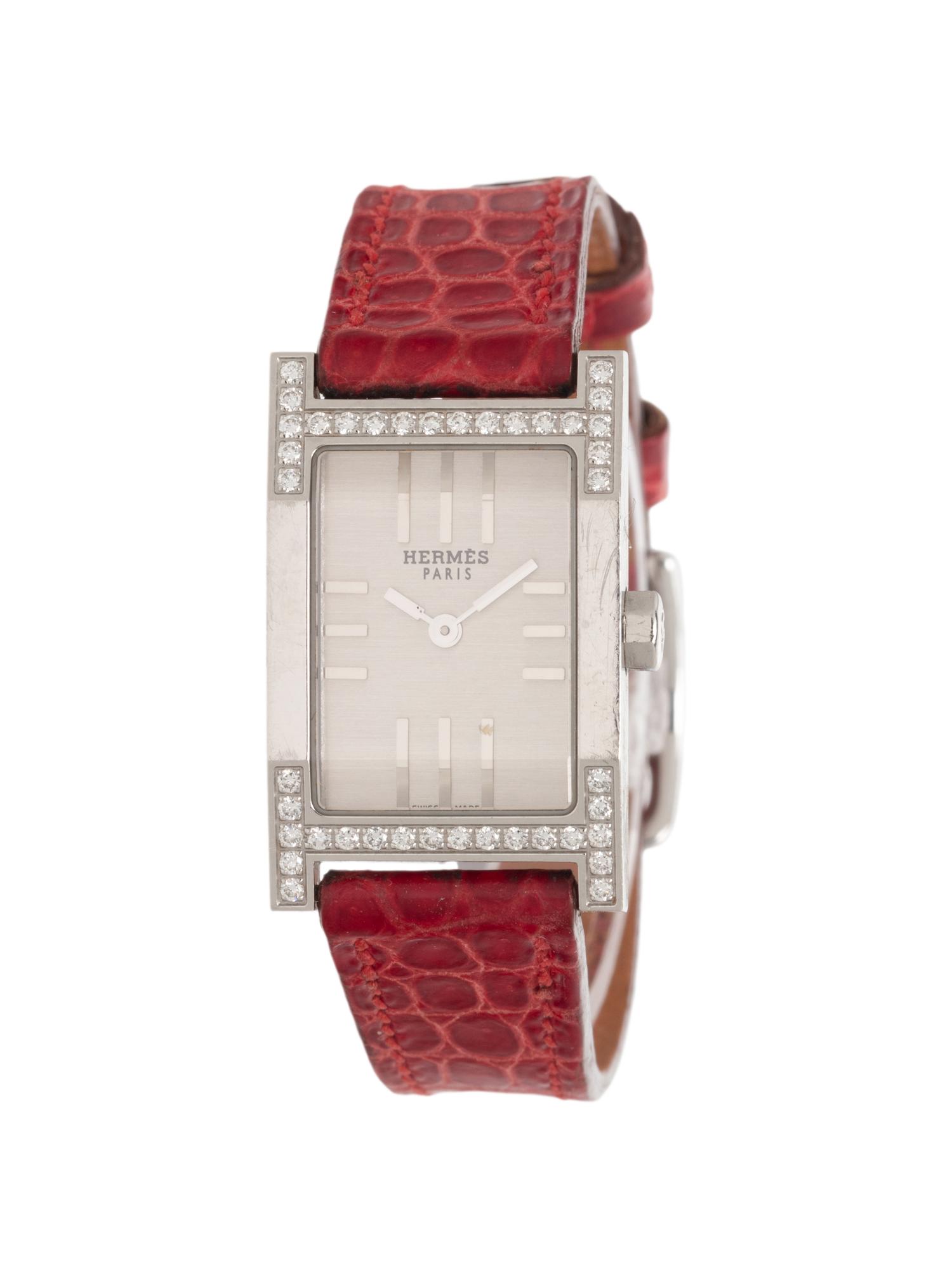 HERMÈS, REF. TA1.230 STAINLESS STEEL 'TANDEM' WATCH