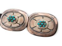 Navajo Silver and Turquoise Concha Belt