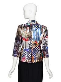 LIBERTINE, EMBELLISHED ALL-OVER PRINT TAILORED JACKET
