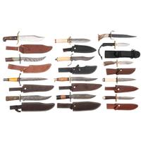 Lot of 13 Custom Damascus Daggers