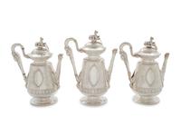 An American Aesthetic Movement Six-Piece Coin Silver Tea and Coffee Service