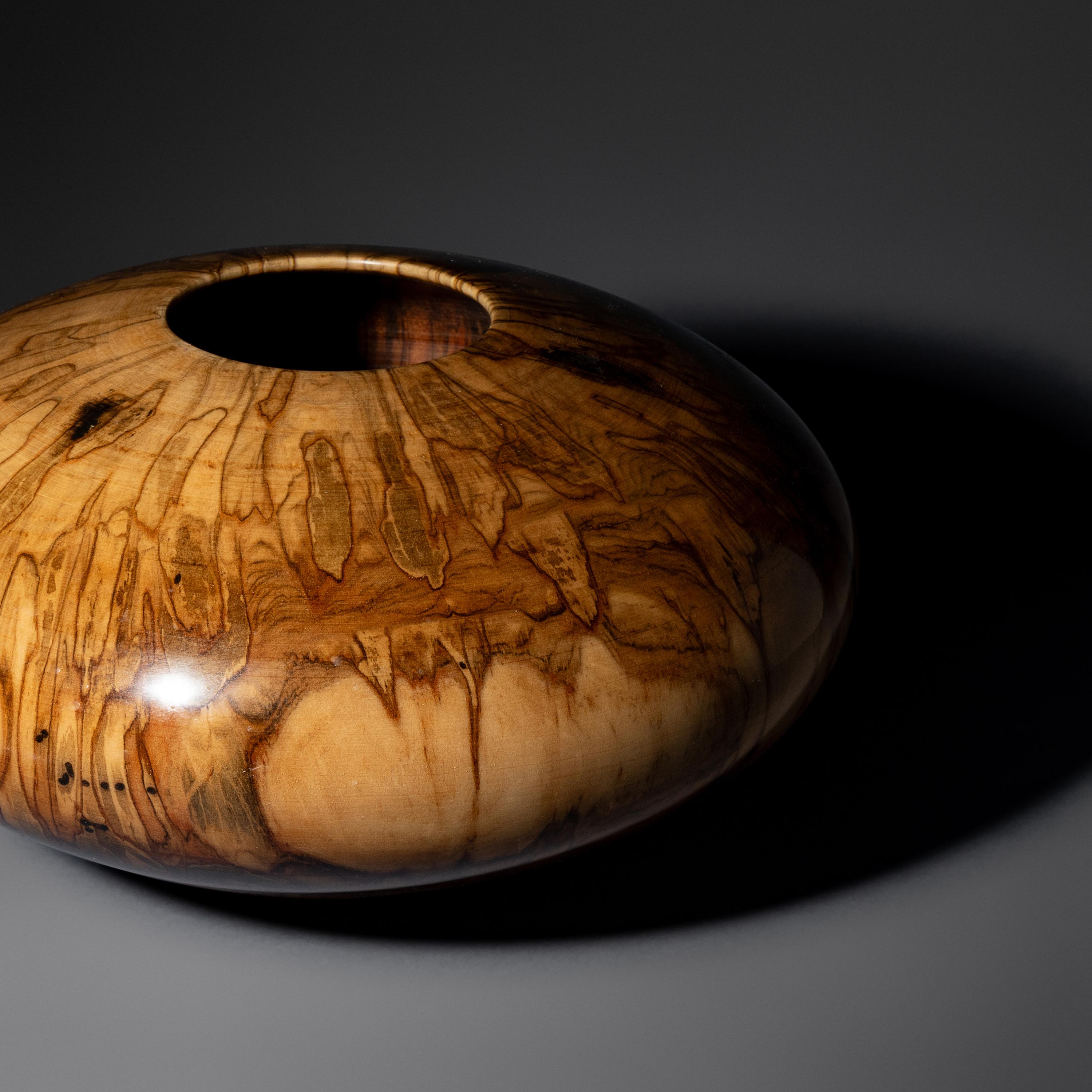Turned wood vessel