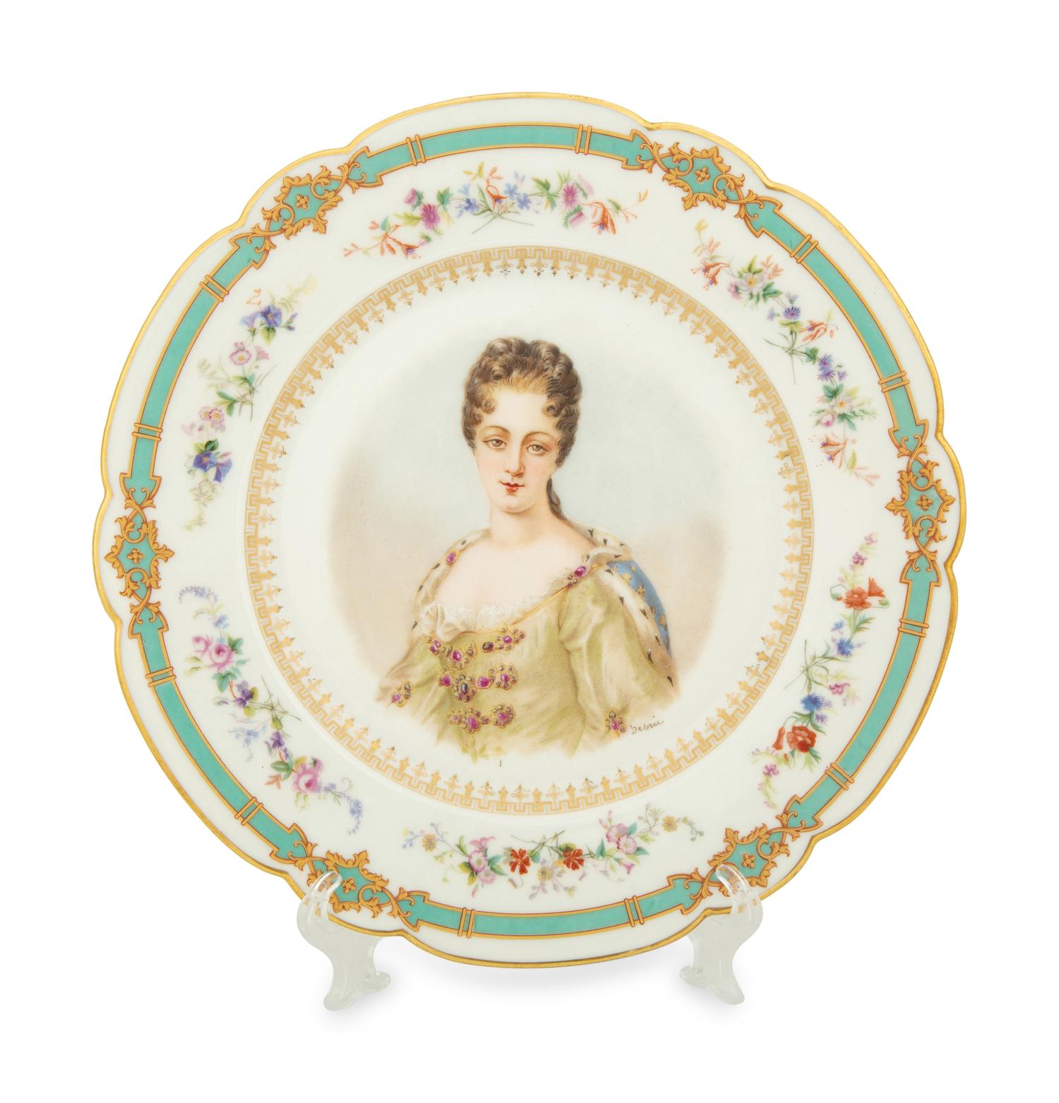 Three Sèvres Style Porcelain Portrait Plates — LATE 19TH/EARLY 20TH CENTURY