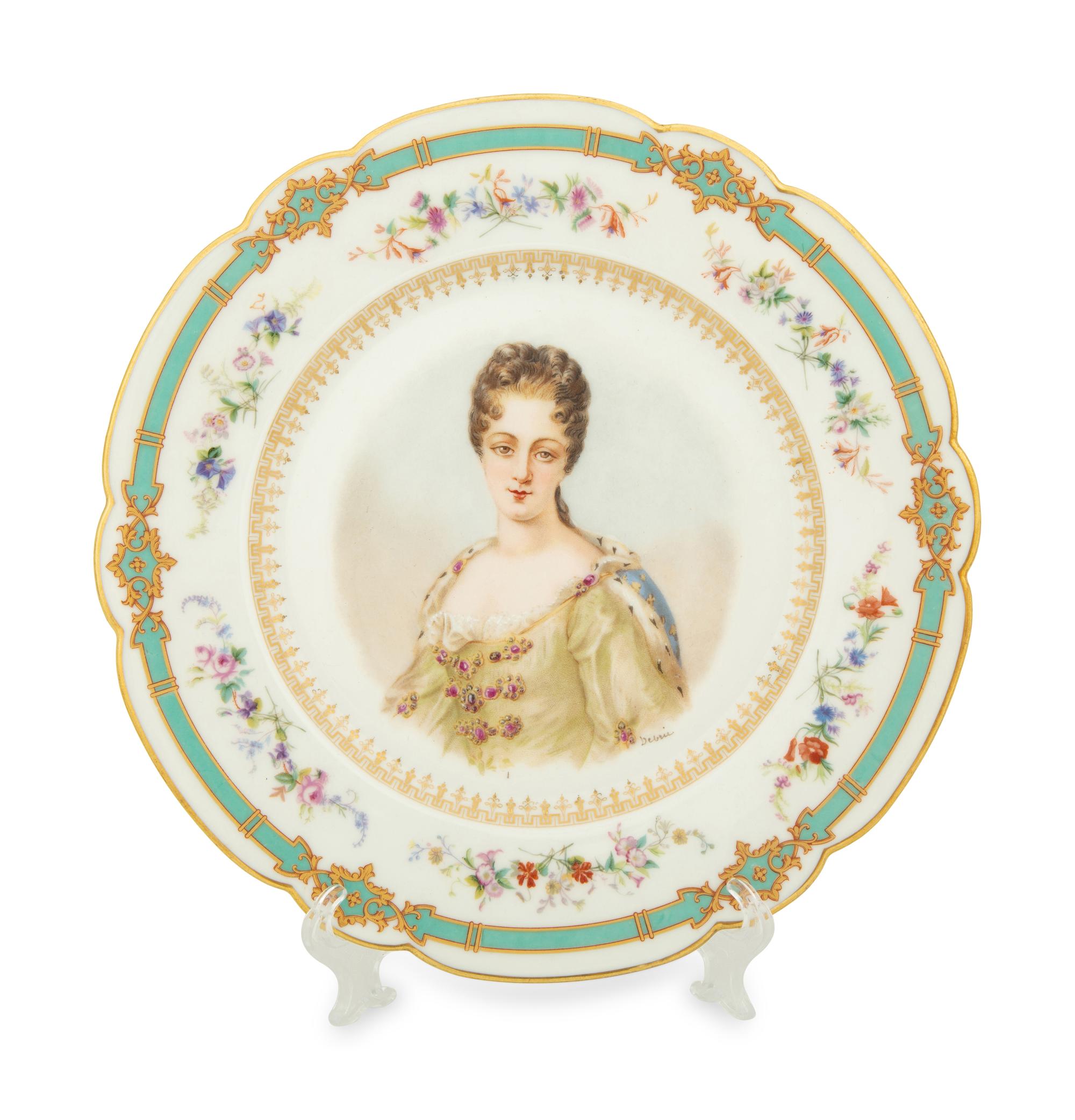 Three Sèvres Style Porcelain Portrait Plates — LATE 19TH/EARLY 20TH CENTURY