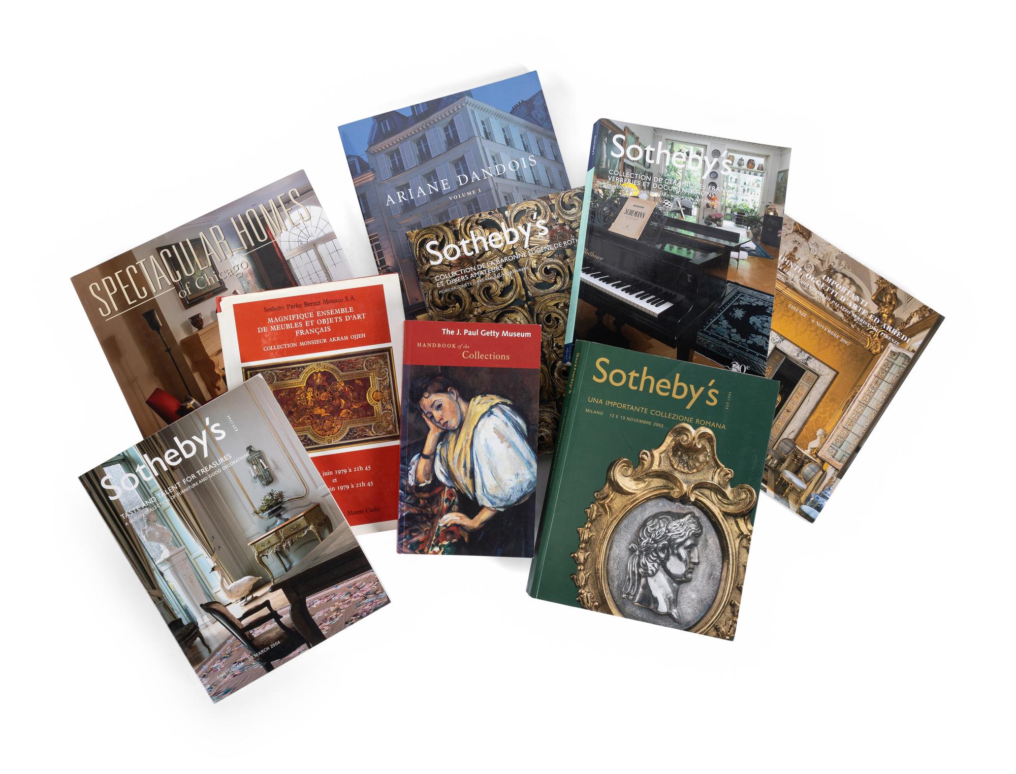 [PRIVATE COLLECTIONS] A Group of Reference Works and Sotheby's Auction Catalgoues about Fine Furniture and Decorative Arts in Private Collections