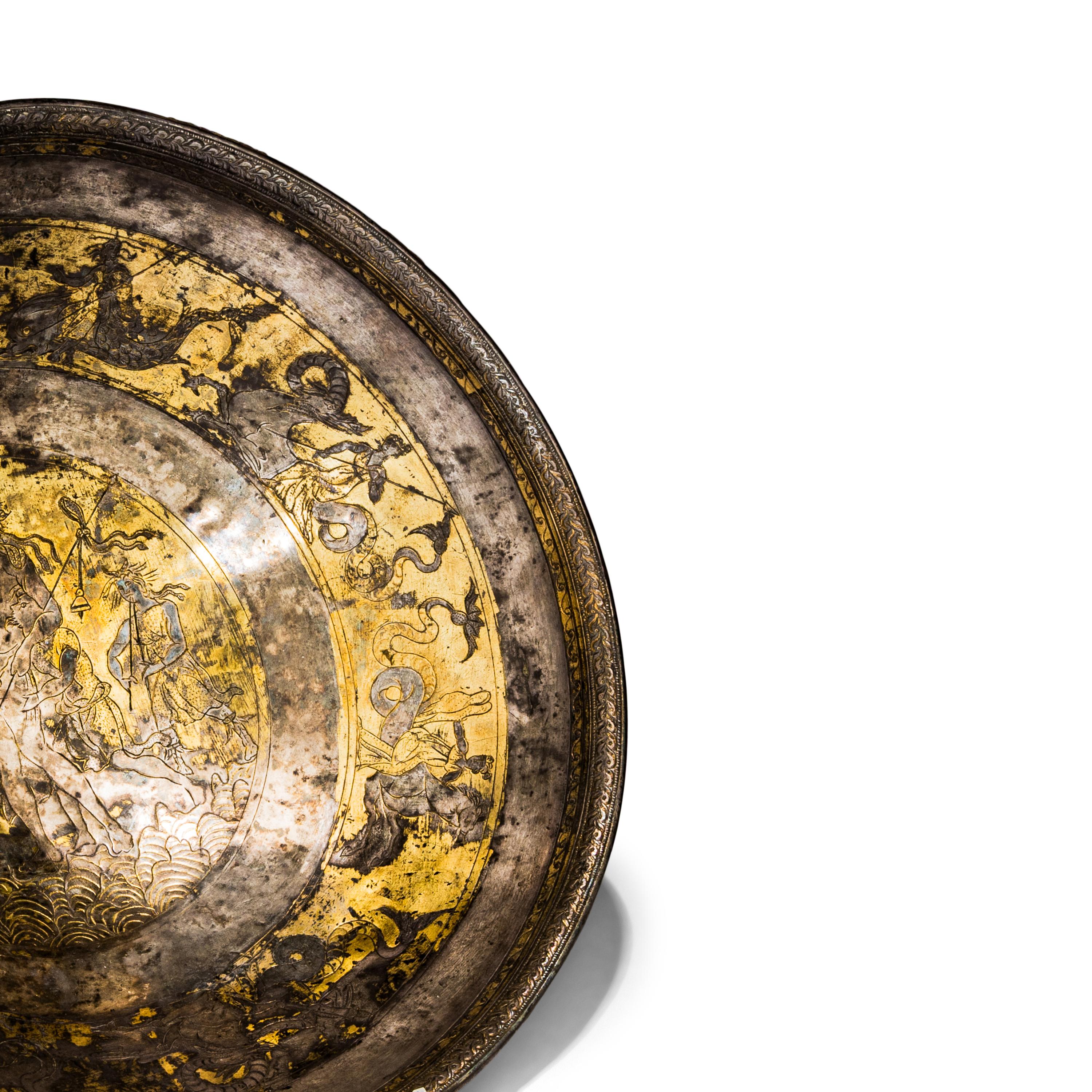 A Hellenistic Gilt-Silver Cup with Dionysos and Marine Thiasos