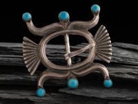 Navajo Sandcast Ingot and Hubble Glass Belt Buckle