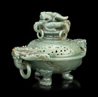 A Carved Chinese Hardstone Incense Burner