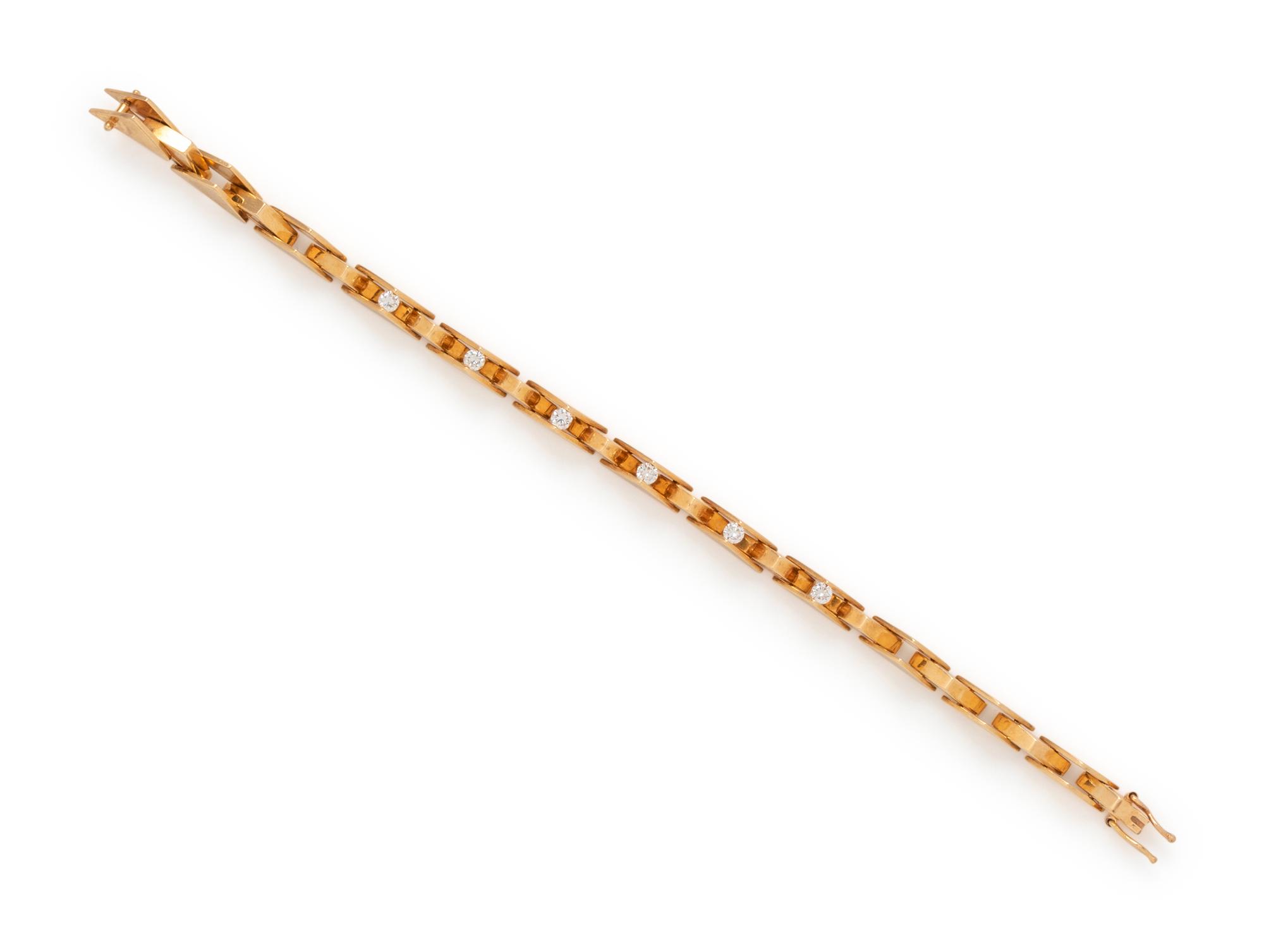 YELLOW GOLD AND DIAMOND BRACELET