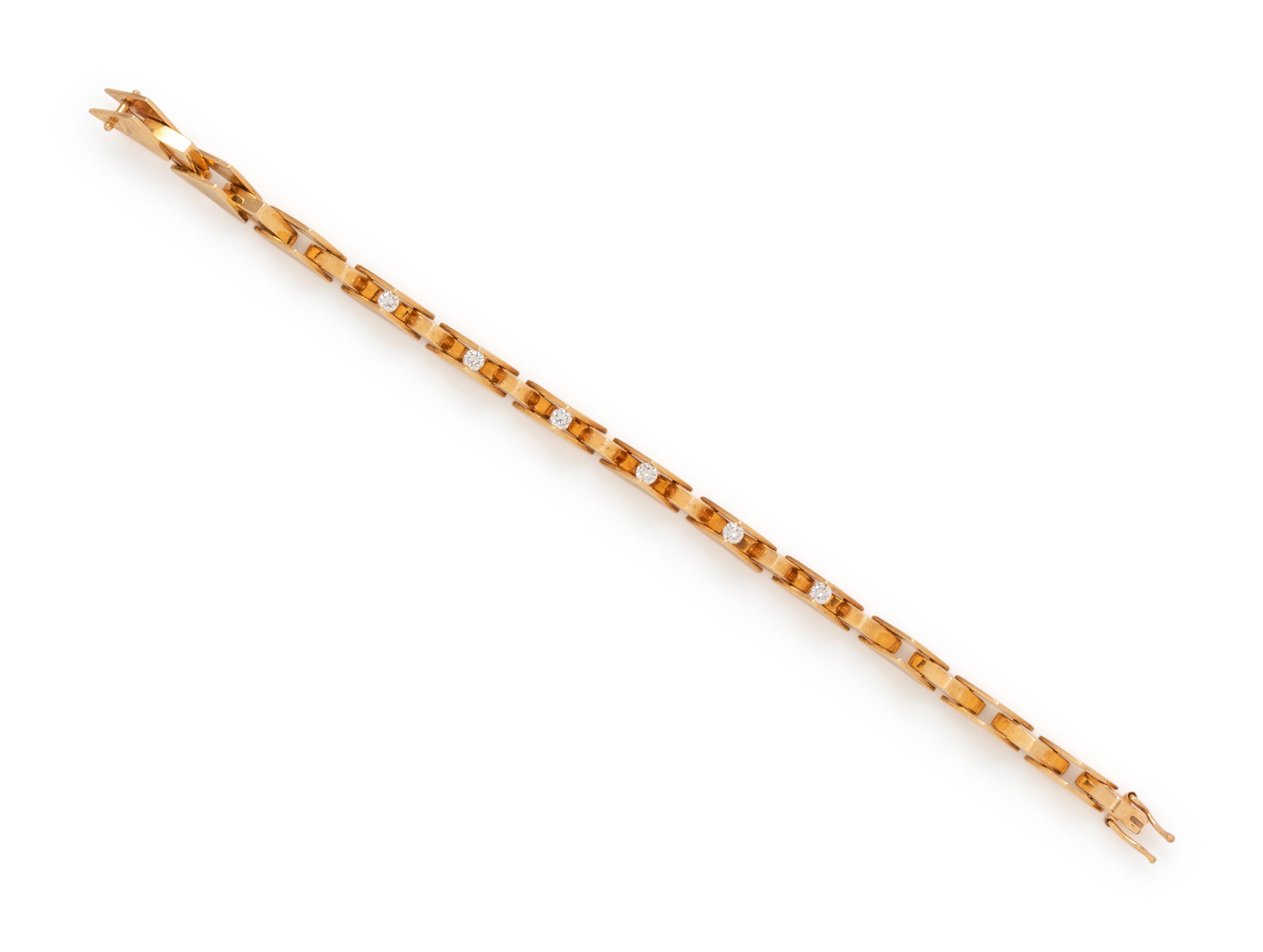 YELLOW GOLD AND DIAMOND BRACELET