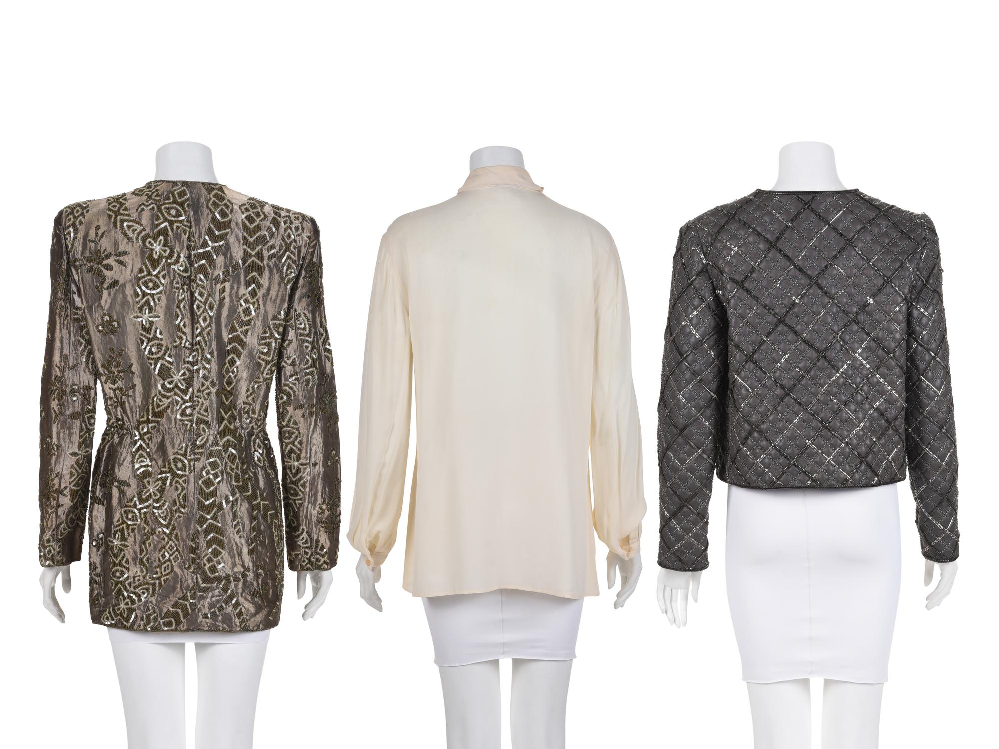 Three Designer Items: One Giorgio Armani Jacket and Top, and One Oscar de la Renta Jacket, 2000s