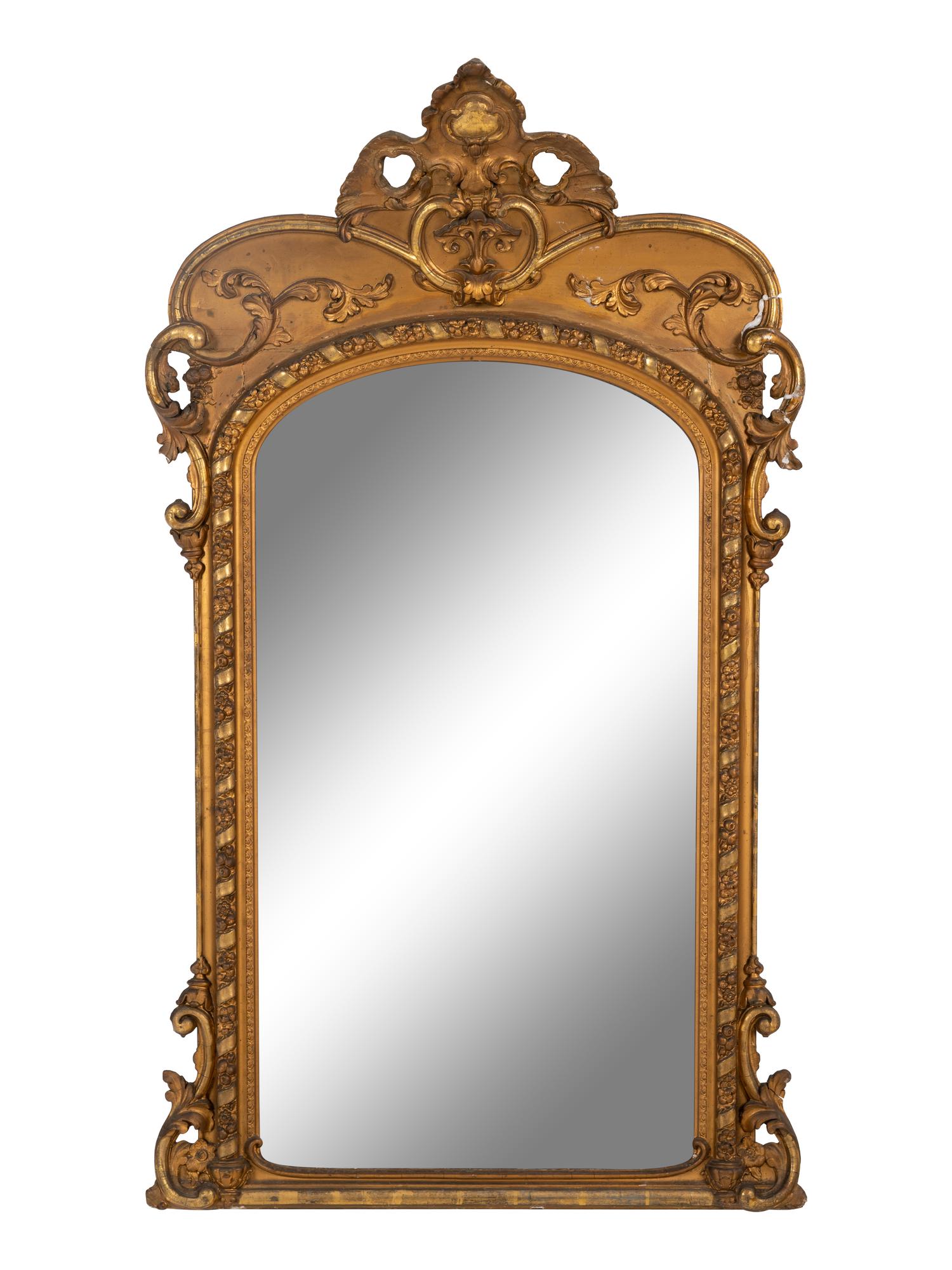 A Neoclassical Gilt and Gesso Mirror