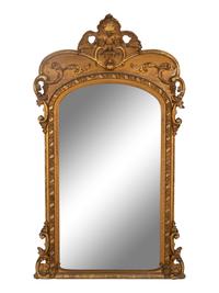 A Neoclassical Gilt and Gesso Mirror