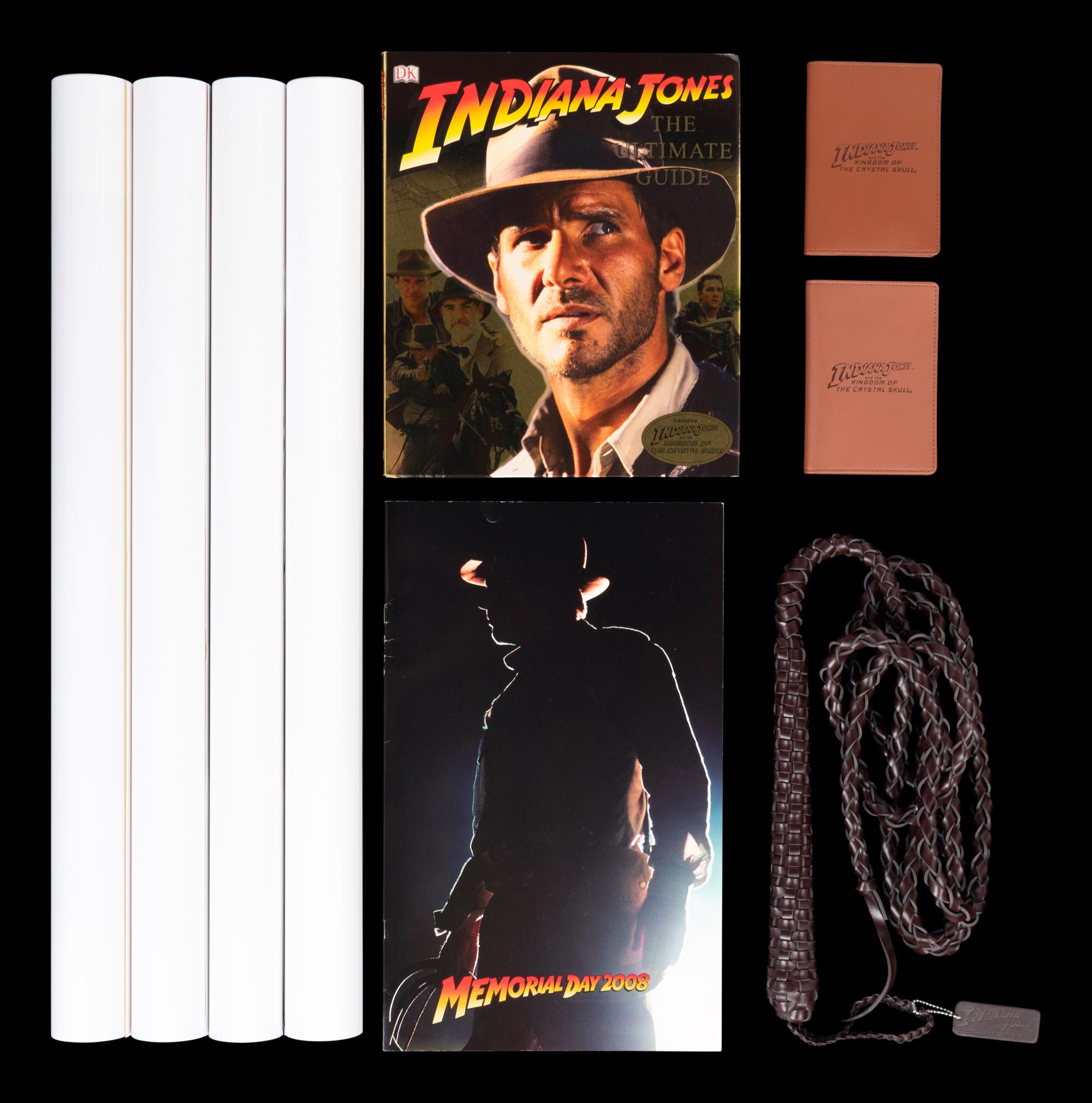(Film Memorabilia) A group of 9 pieces of memorabilia from Indiana Jones and the Kingdom of the Crystal Skull . Lucasfilm, LTD., 2008. Comprising: