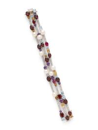 MULTIGEM AND DIAMOND BRACELET