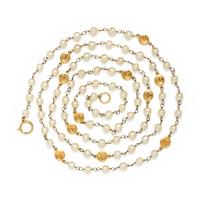 Chanel, Long Sautoir with Gripoix Pearls & CC Coins