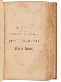 [US CONGRESS]. Acts Passed at the First Session of the Congress of the United States of America, Begun and Held at the City of New-York, on Wednesday the Fourth of March, in the Year M,DCC,LXXXIX . [ With: ] Acts of the Fifth Congress, 1797.