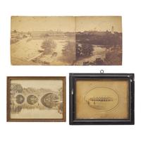 [Civil War] Group of 20-plus photos, including views of Charleston, Alexandria, Fortress Monroe, and Soldier's Monument in Santa Fe