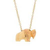 YELLOW GOLD BUFFALO NECKLACE