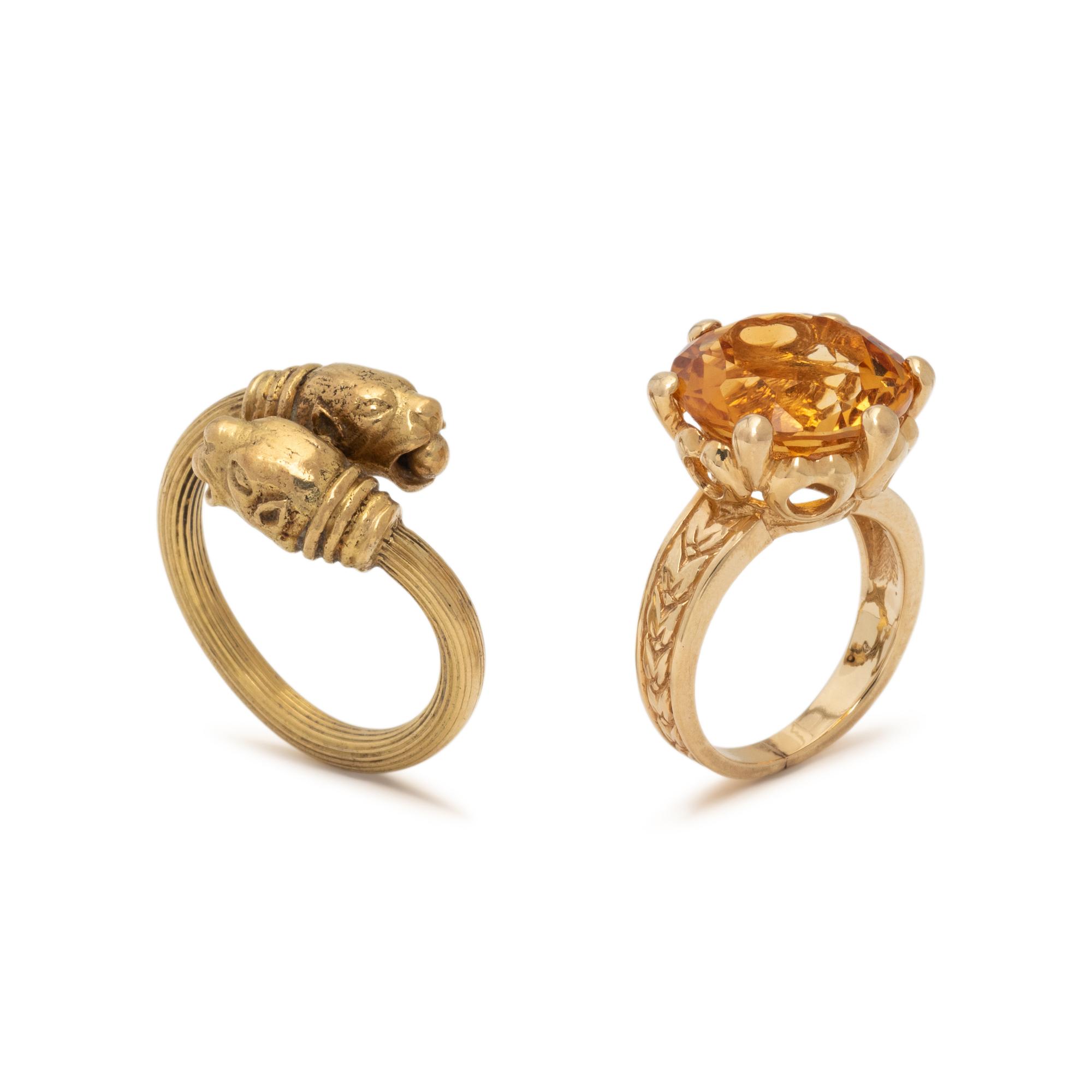 COLLECTION OF YELLOW GOLD RINGS