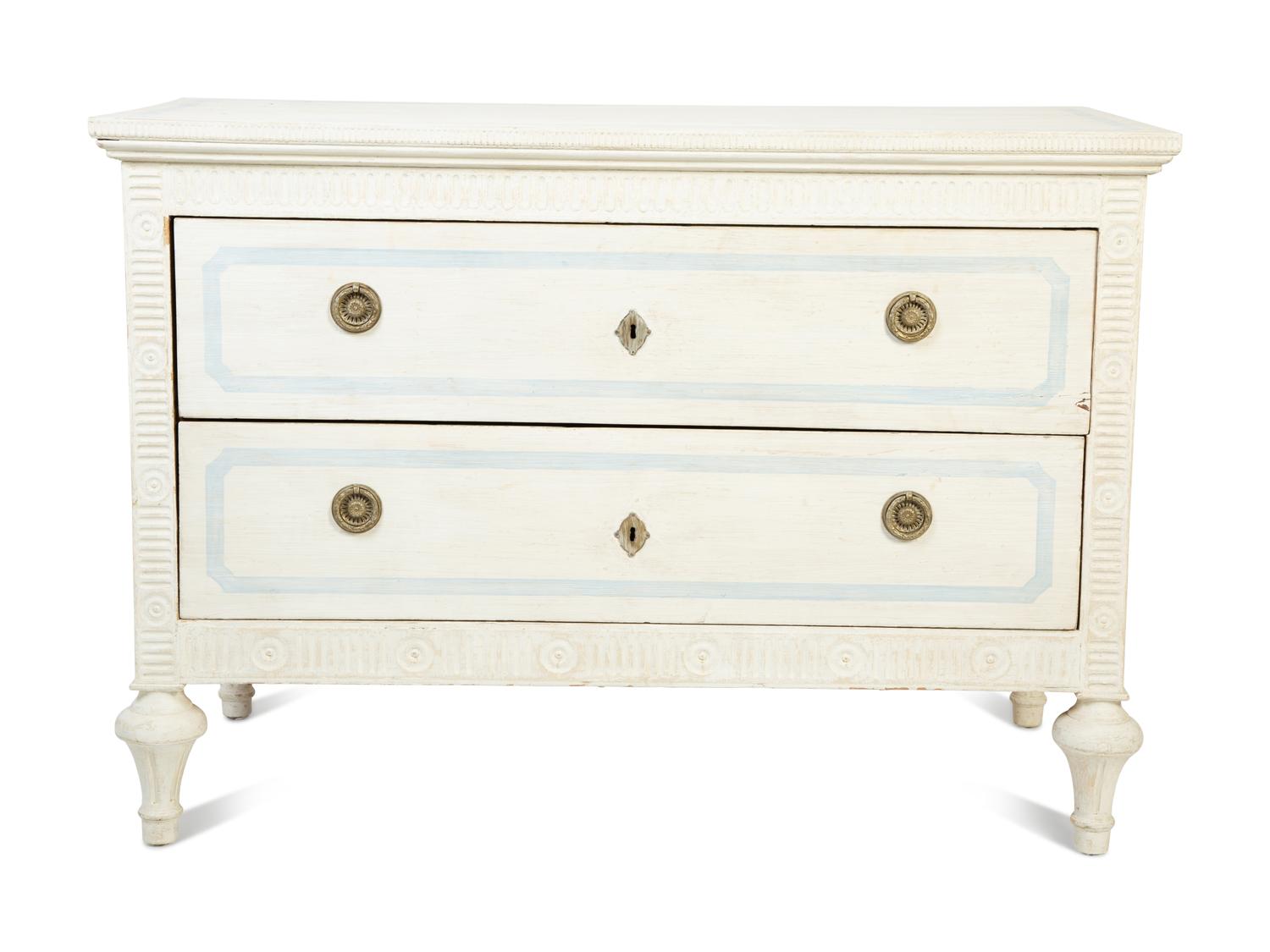 A Swedish Gustavian Style Painted Commode — 19TH CENTURY
