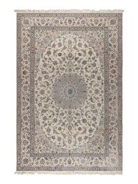 A Nain Wool and Silk Rug