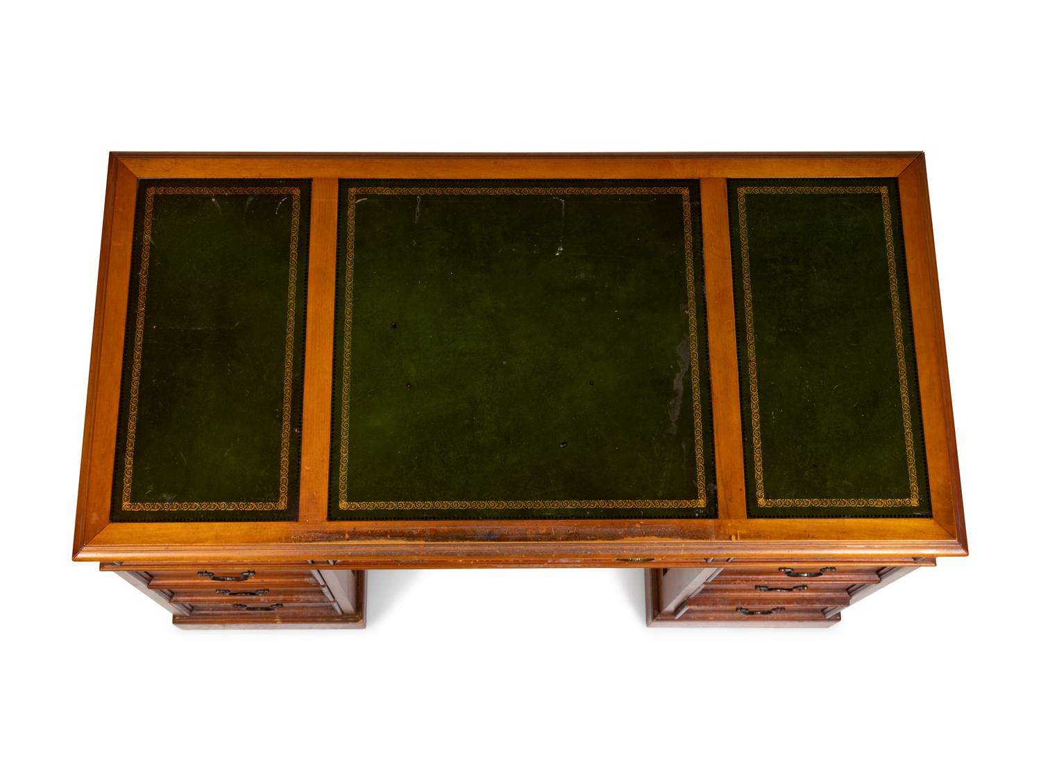 A Georgian Style Pedestal Desk
