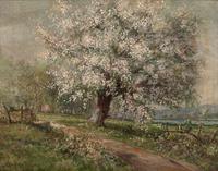 Landscape with Flowering Trees