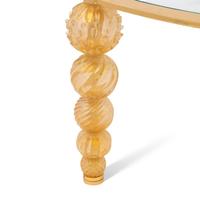 An Italian Murano Glass, Brass and Glass Circular Low Table