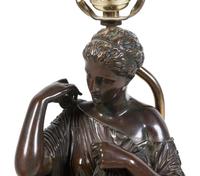 A Grand Tour Bronze Figure Mounted as a Lamp