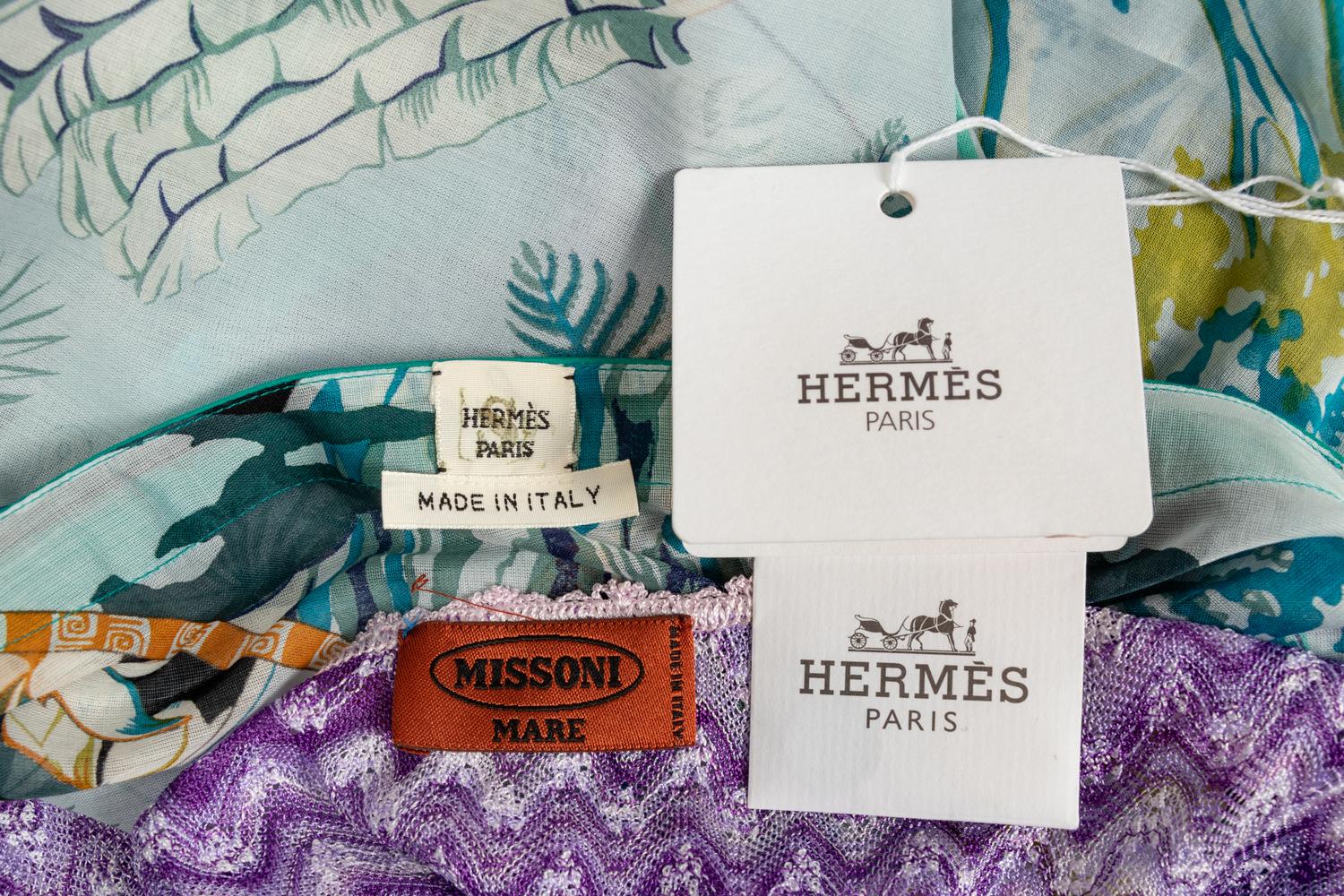 Hermès Beach Cover-up, Missoni Cover-up and Three Pucci Scarves