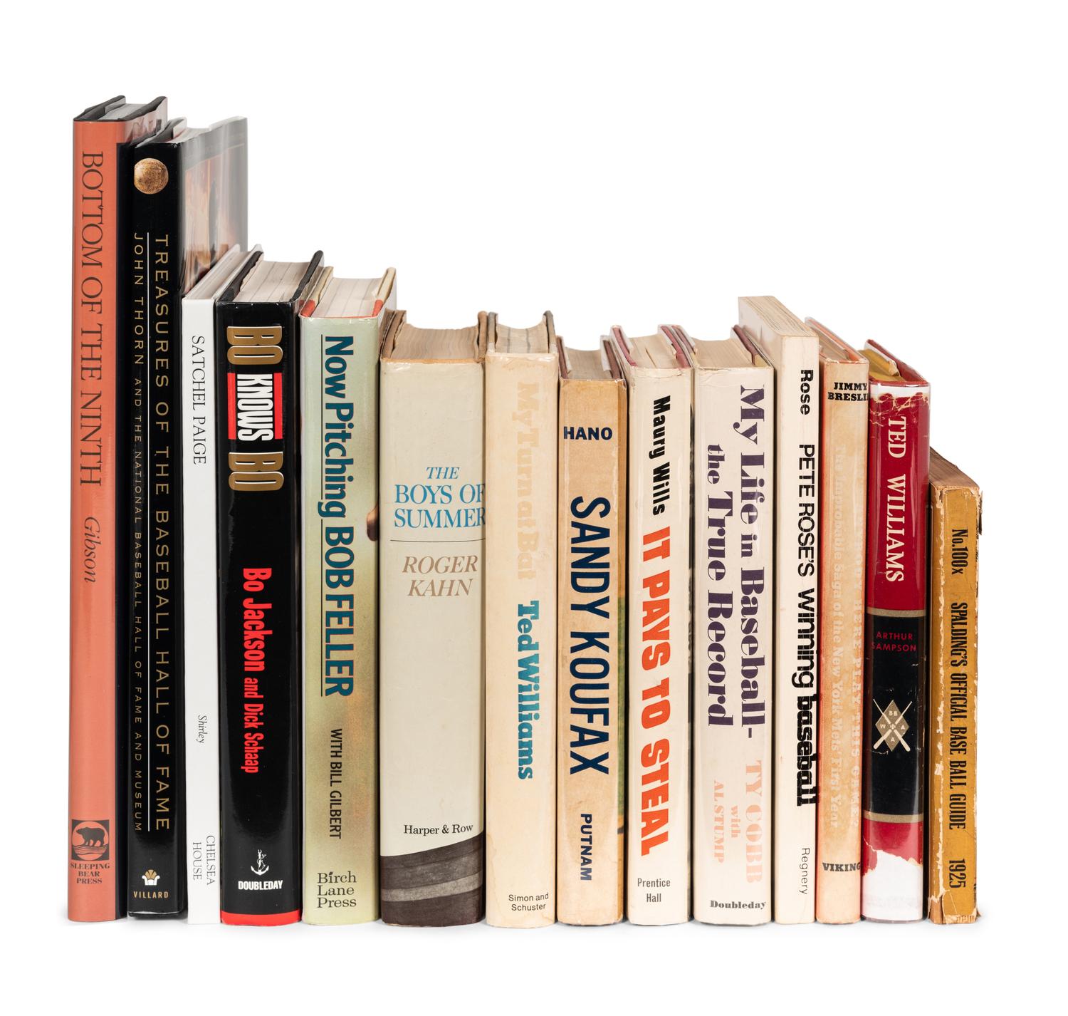A Group of 15 Books on Baseball Including Signed Autograph Editions
