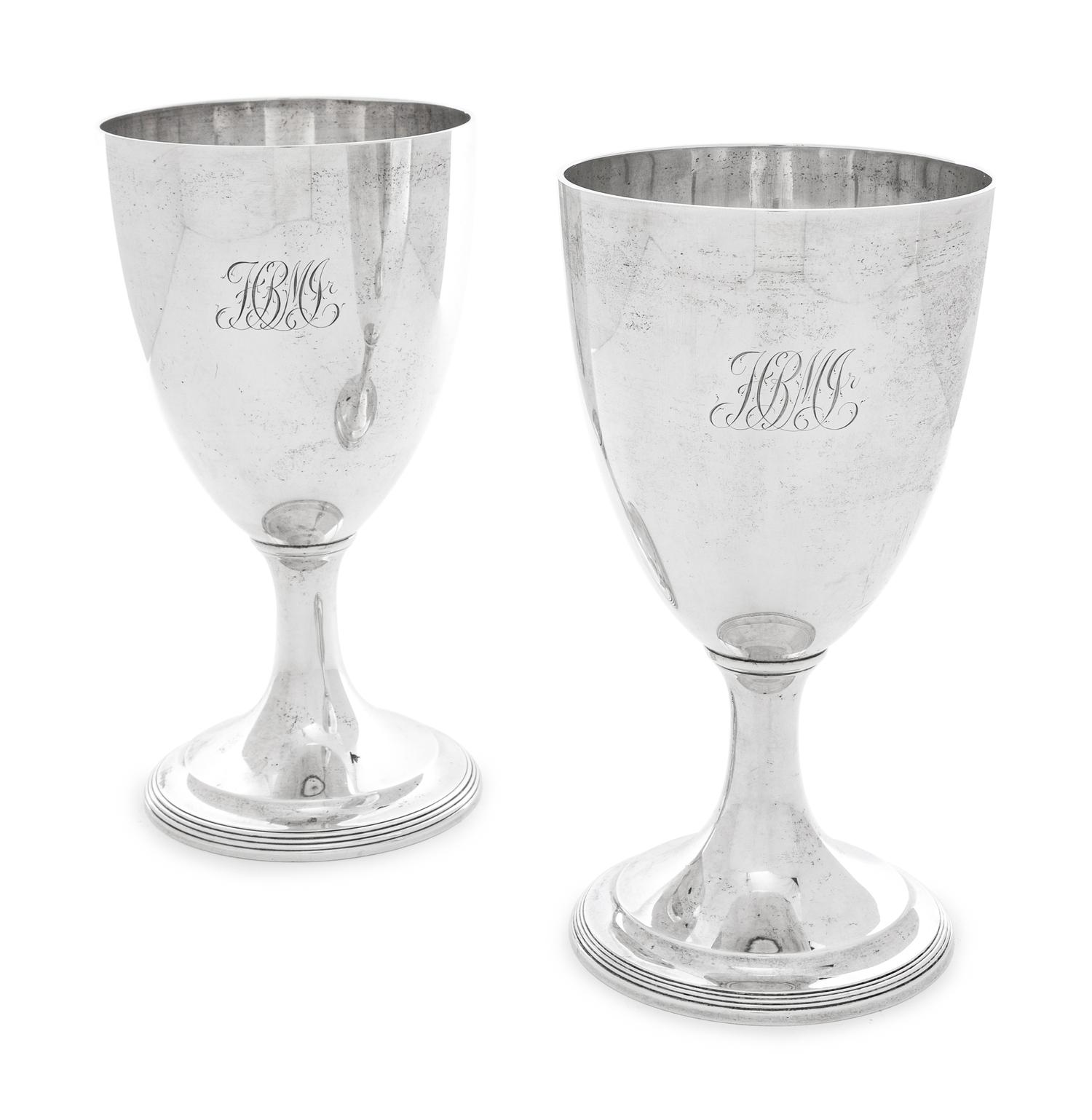 A Pair of Tiffany & Co. Silver Goblets