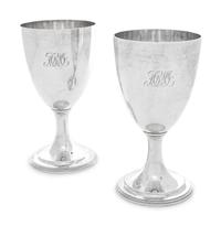 A Pair of Tiffany & Co. Silver Goblets